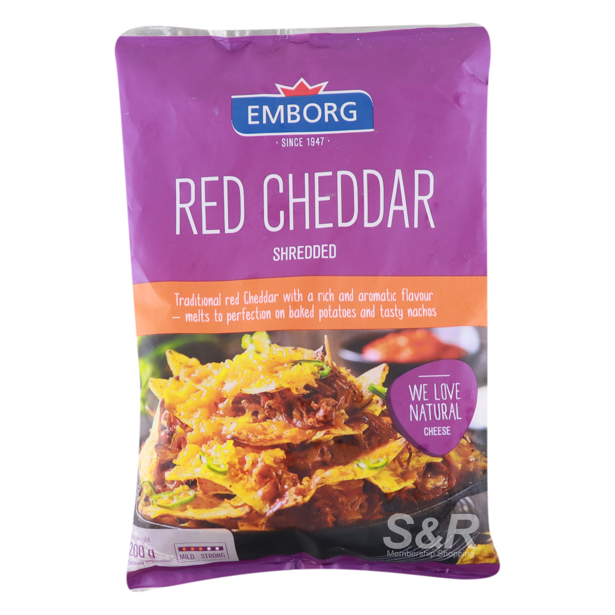 Emborg Red Cheddar Shredded 200g